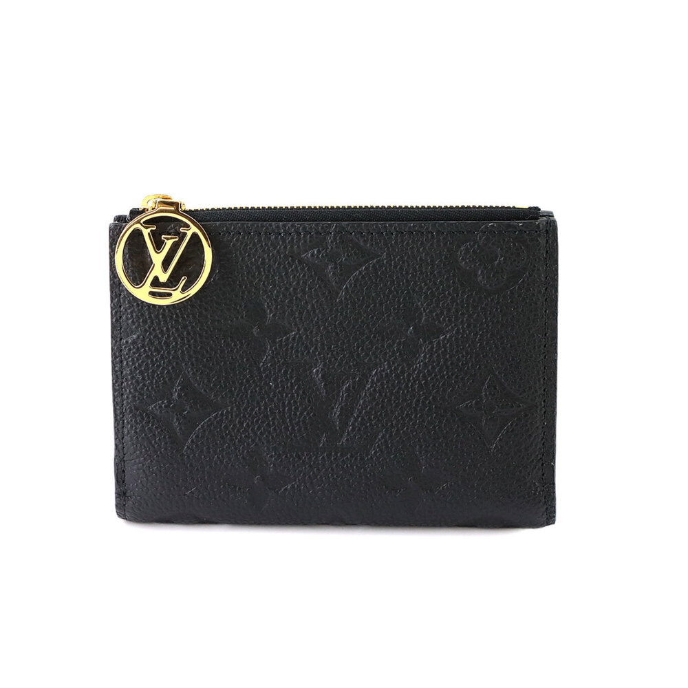 Louis Vuitton Monogram Empreinte Portefeuille Lisa Bi-fold Wallet Noir M83365...